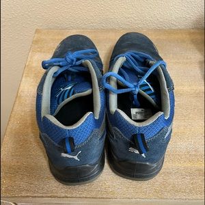 Steel toe blue Puma shoes